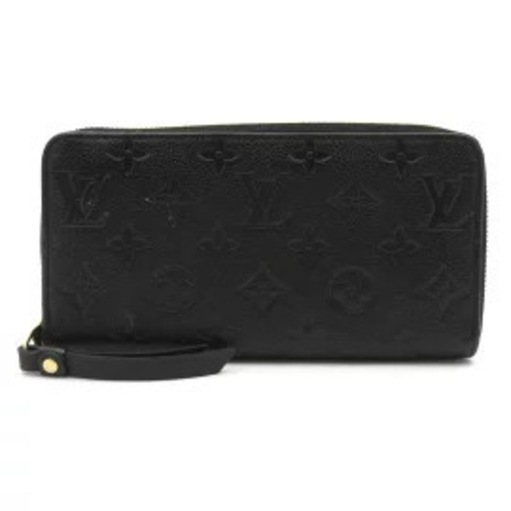 LOUIS VUITTON Zippy Wallet Long Noir Black Leather